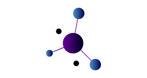 Connected circular nodes radiating from a central circle.