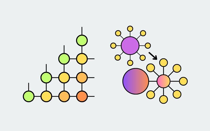 Illustrations representing quantum science, information, computation and physical foundations.